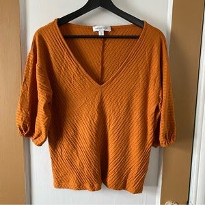 Ribbed Marigold Amour Vert 1/2-length sleeve shirt